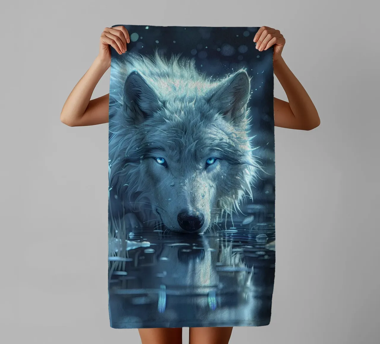 Animale lupo asciugamano da bagno da Pierre Walton