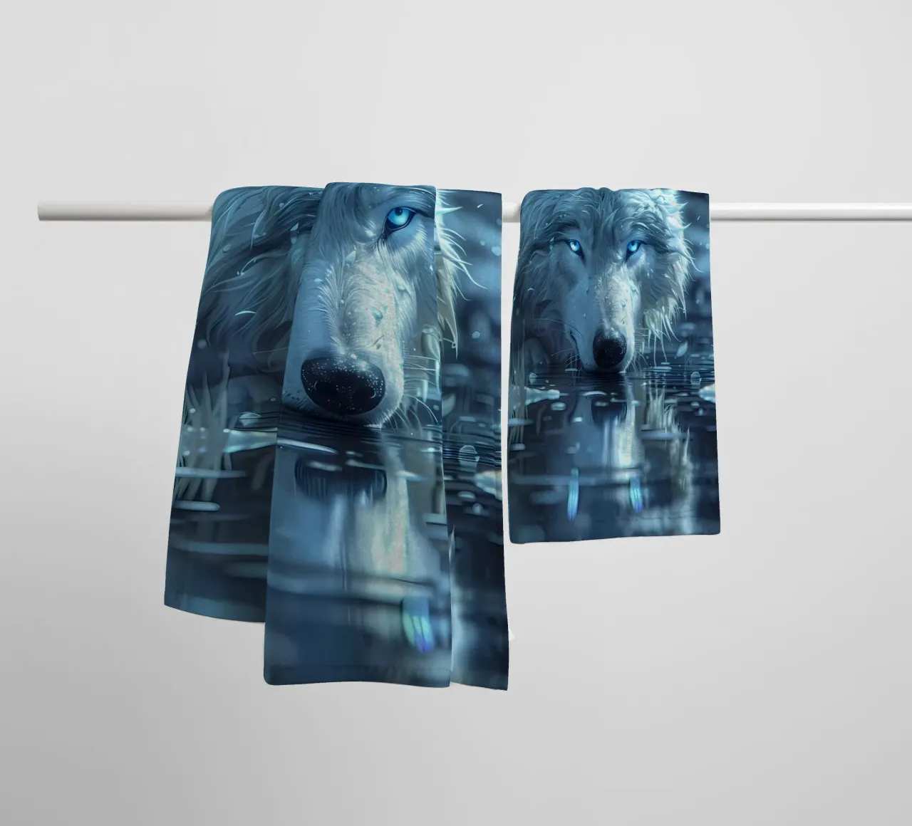 Animale lupo asciugamano da bagno da Pierre Walton