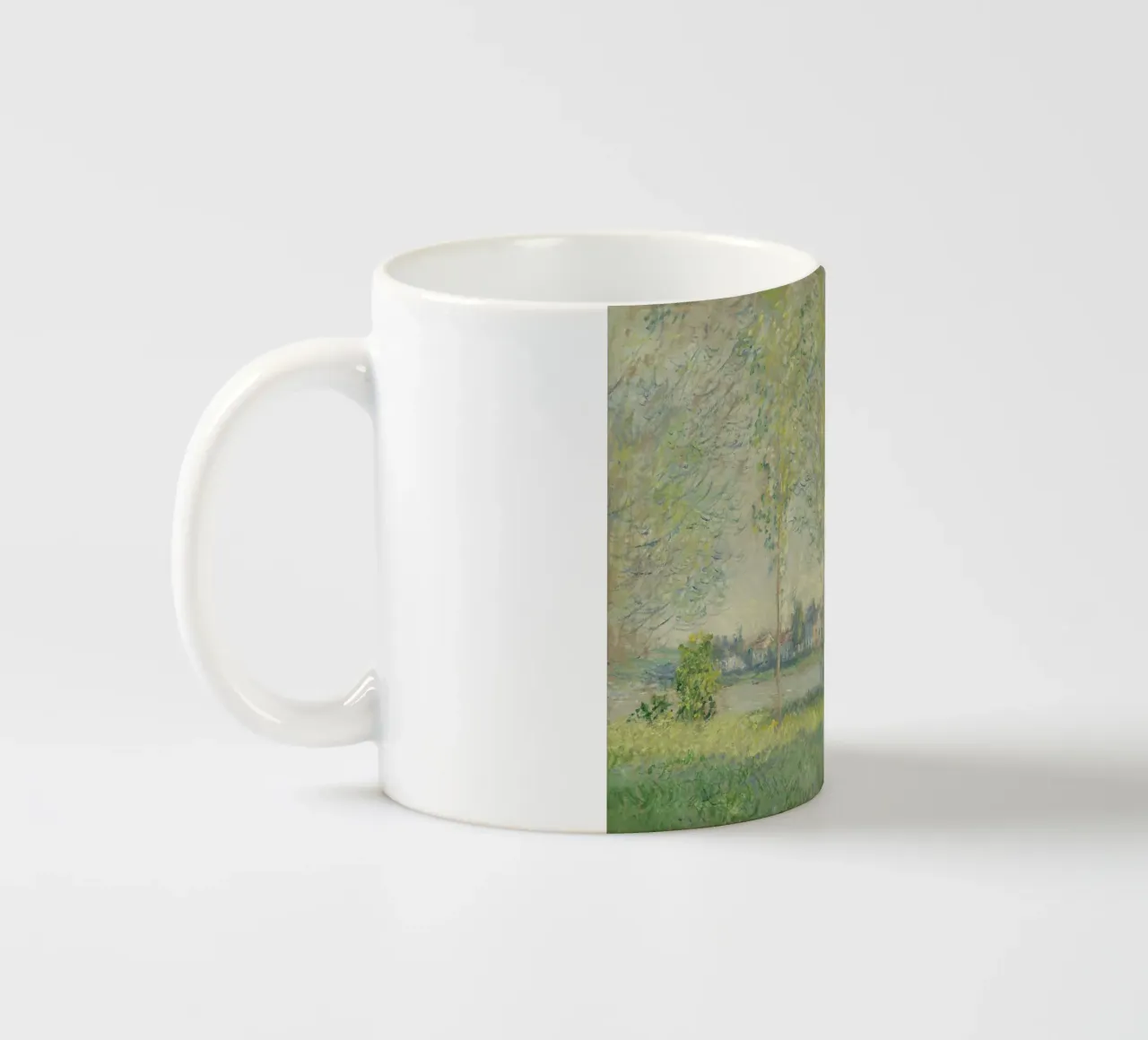 Claude Monet - Die Weiden Keramik Tasse von Timeless Artworks