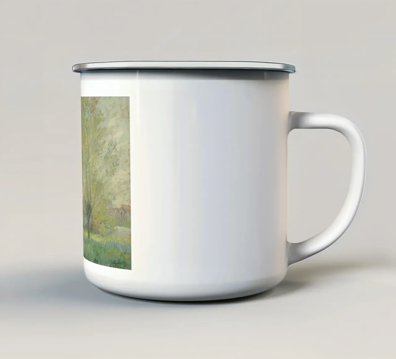 Claude Monet - I salici tazza in smalto da Timeless Artworks
