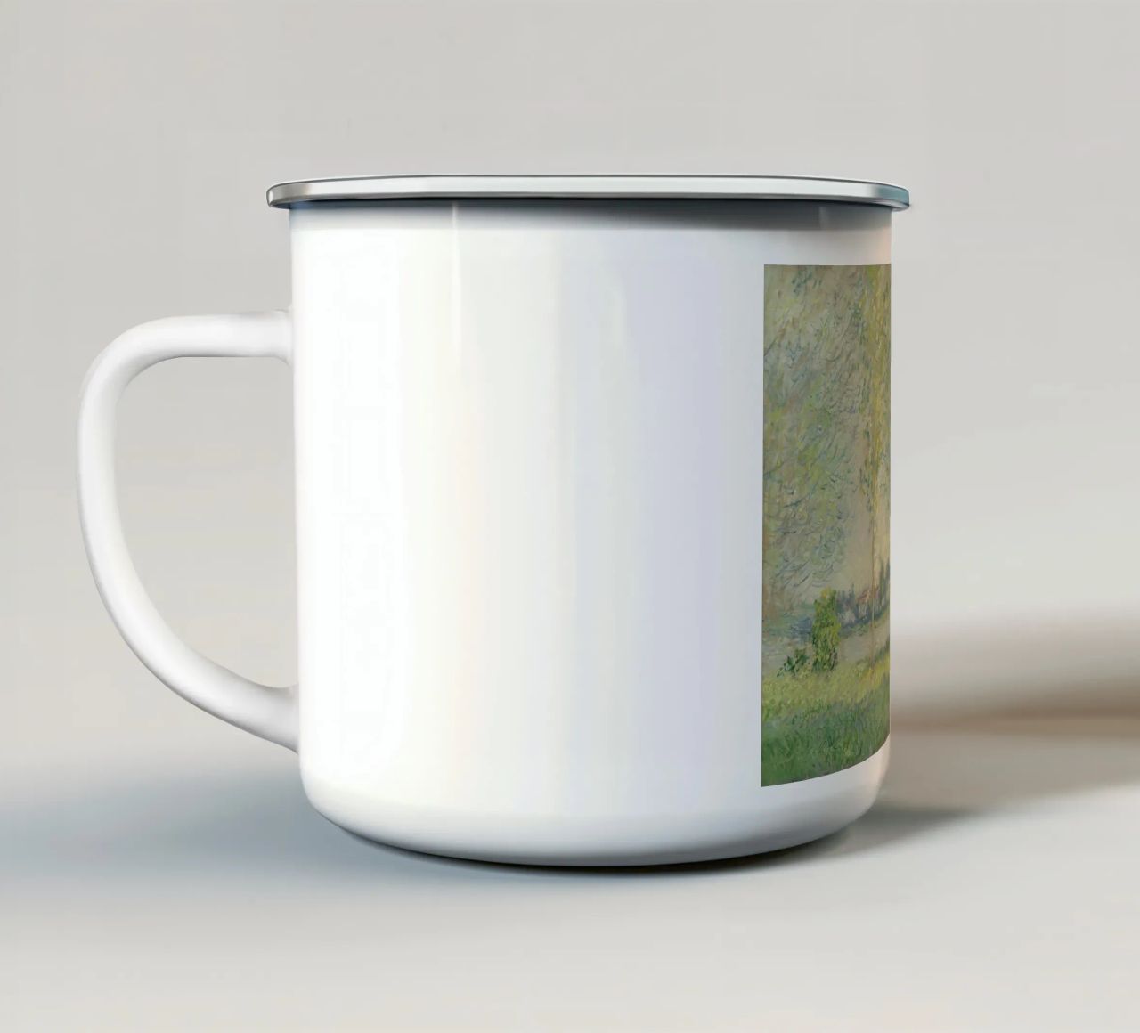 Claude Monet - I salici tazza in smalto da Timeless Artworks