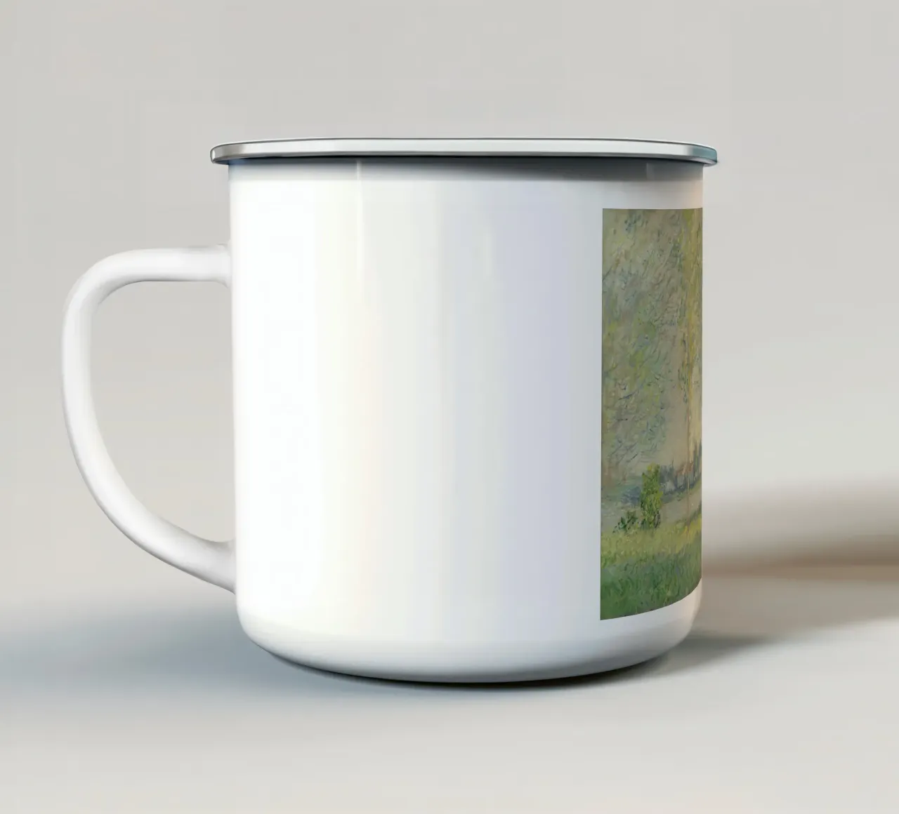 Claude Monet - I salici tazza in smalto da Timeless Artworks