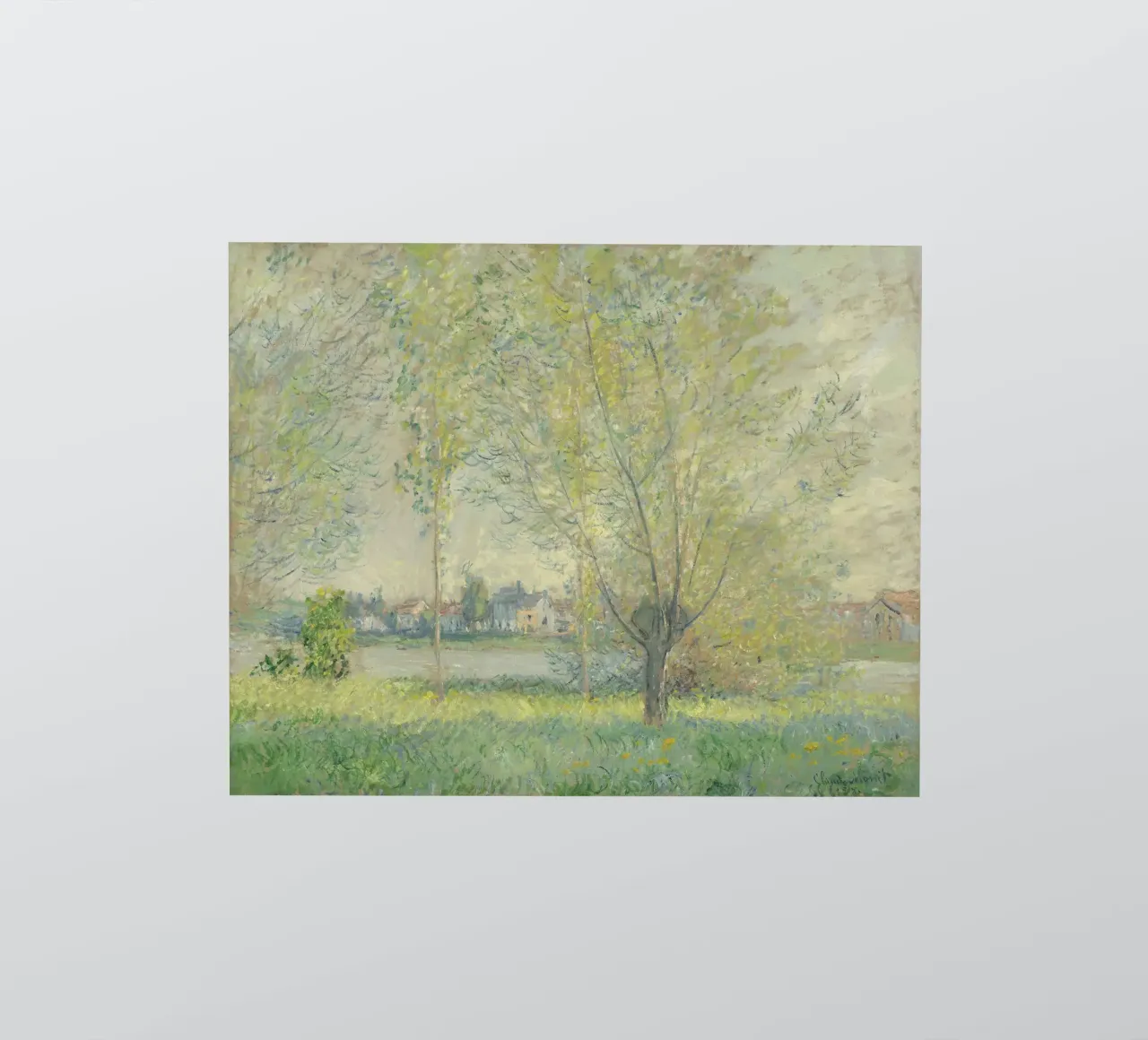Claude Monet - The Willows sticker by Timeless Artworks