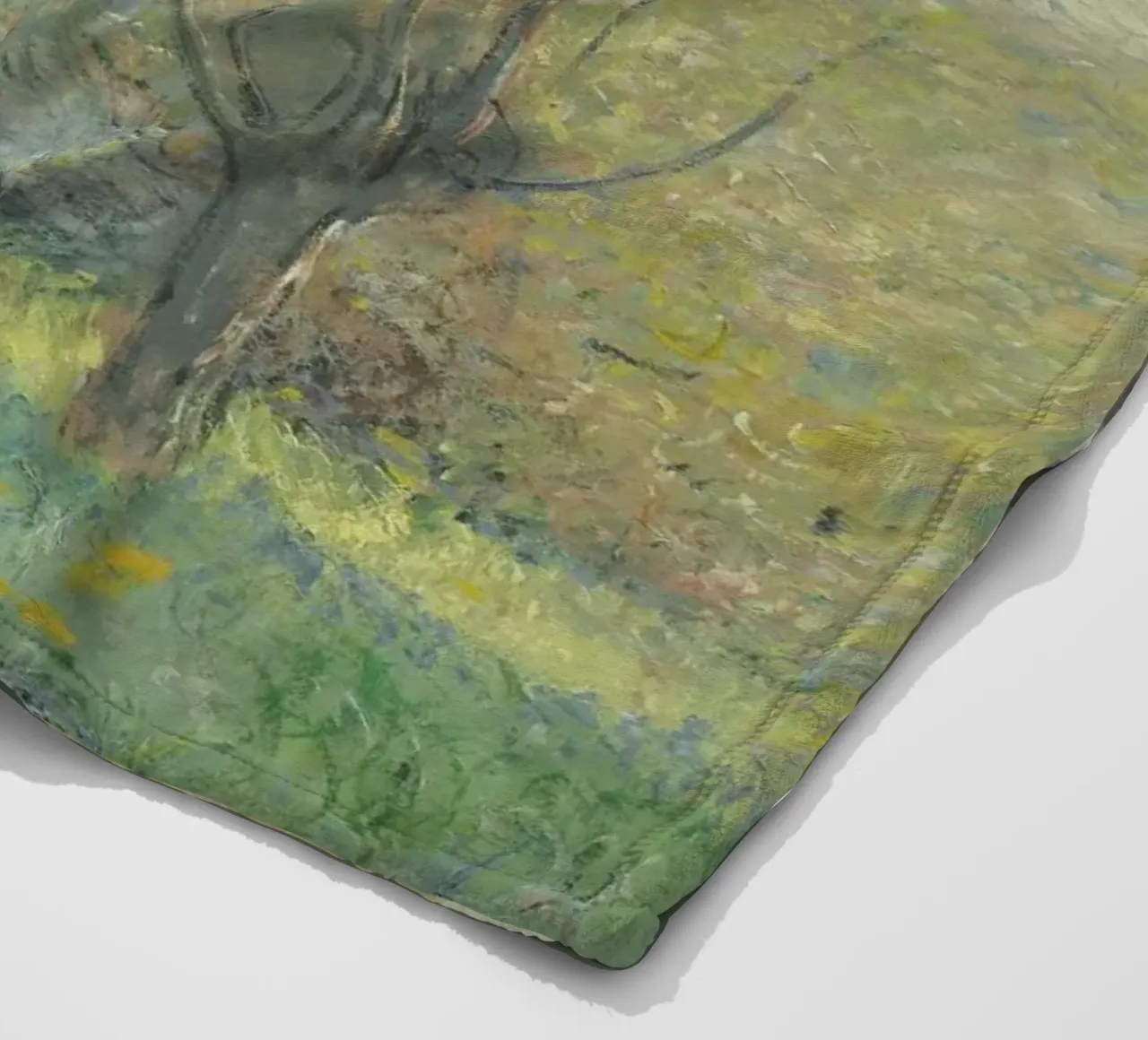 Claude Monet - Die Weiden Fleecedecke von Timeless Artworks