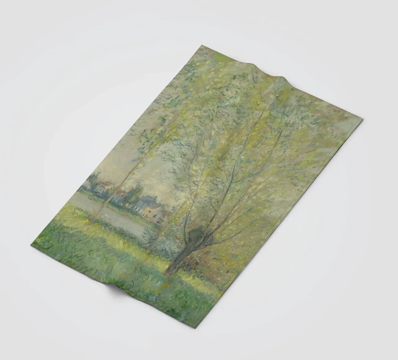Claude Monet - Die Weiden Fleecedecke von Timeless Artworks