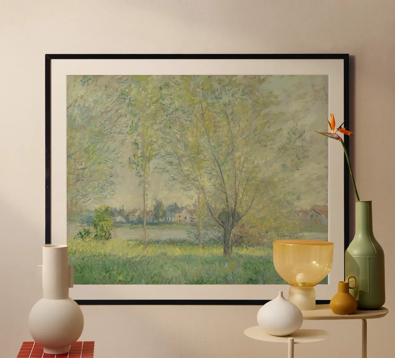 Claude Monet - Die Weiden Hahnemühle von Timeless Artworks