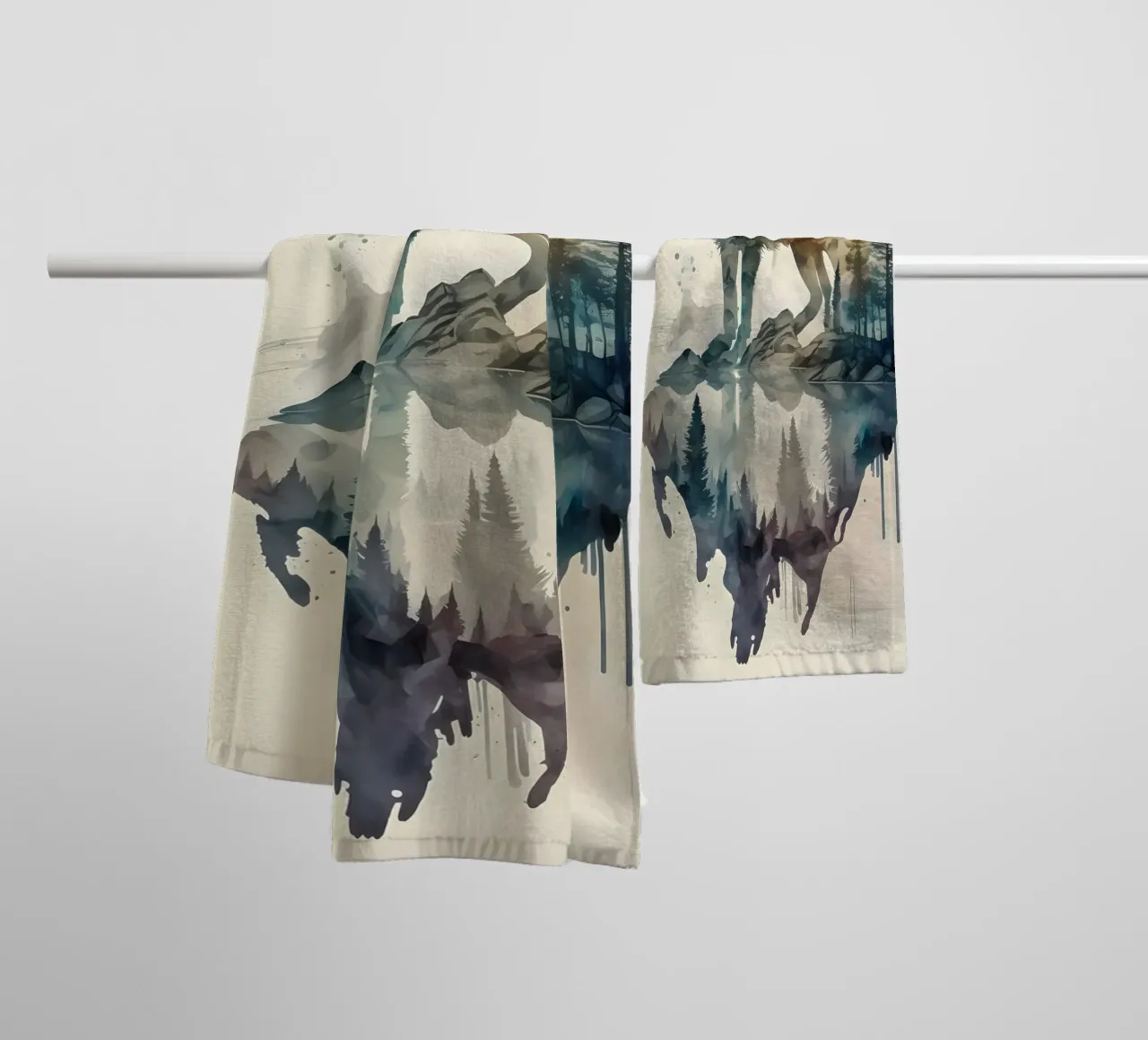 Animale lupo asciugamano da bagno da Pierre Walton