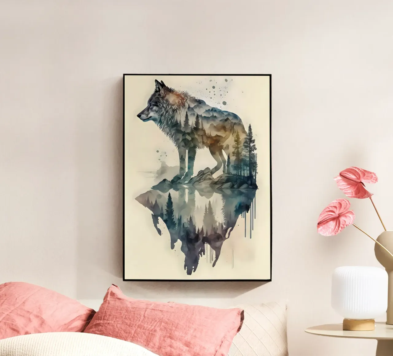 Animale lupo plexiglass da Pierre Walton