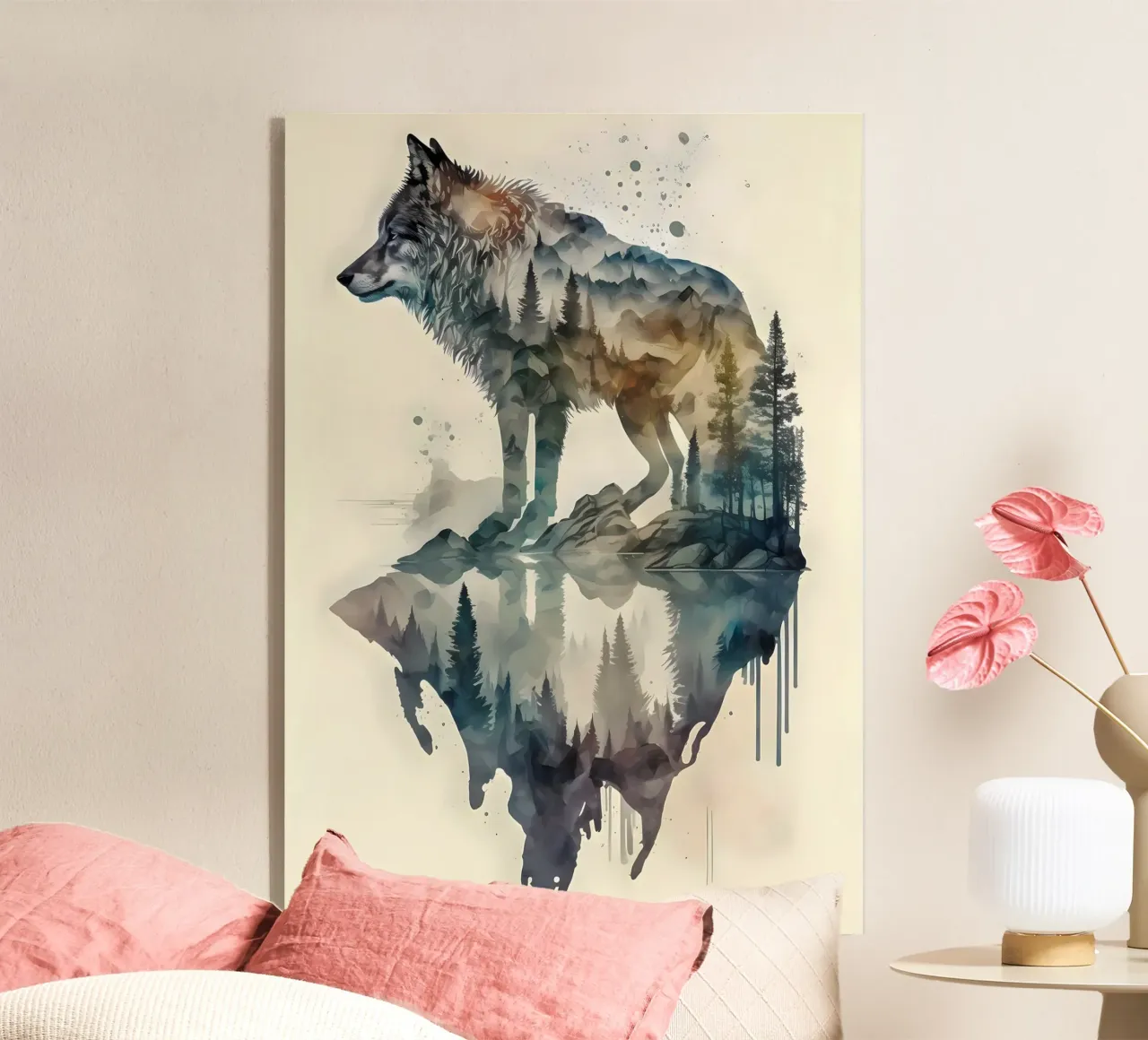 Animale lupo plexiglass da Pierre Walton