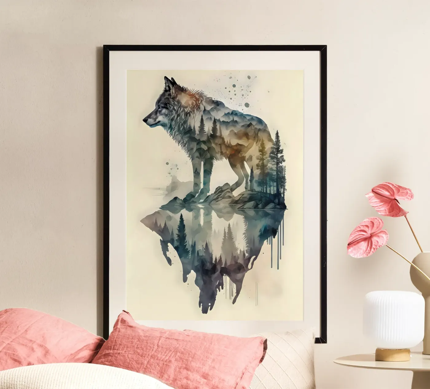 Wolf Tier Poster von Pierre Walton