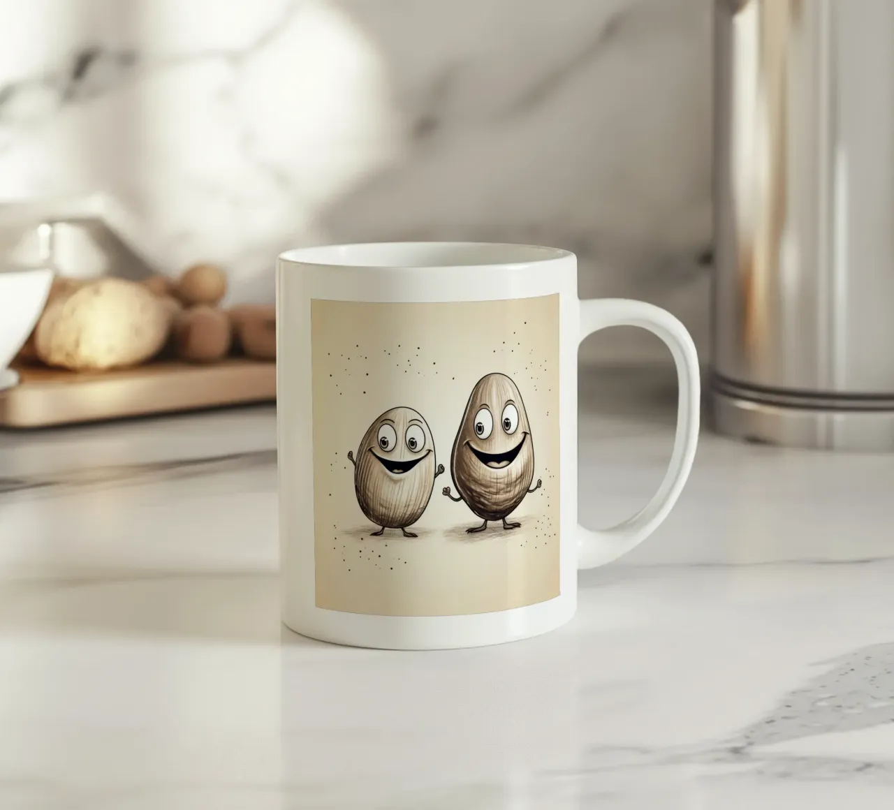 Duo di vongole retrò tazza in ceramica da Funny Animals
