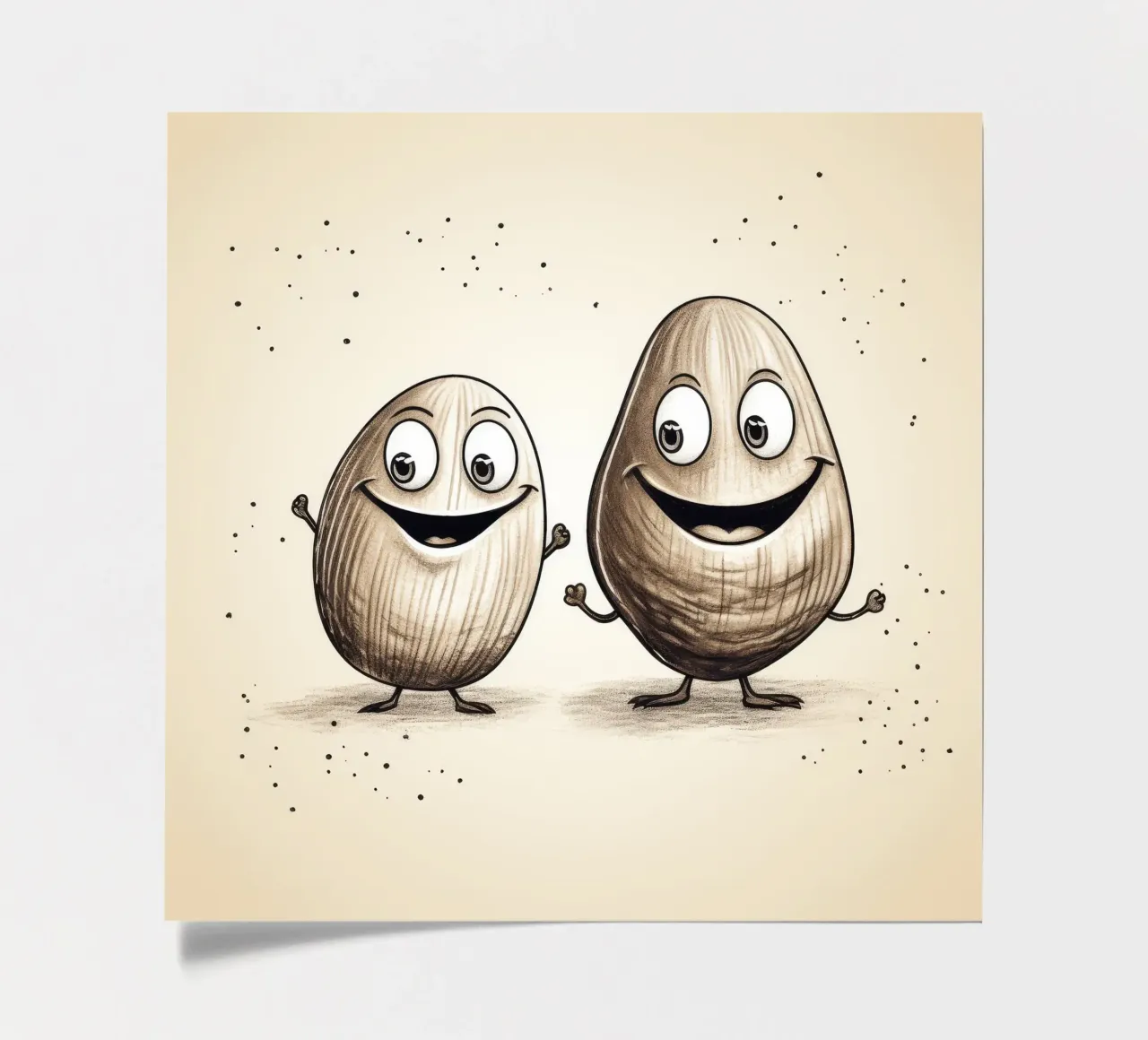 Duo di vongole retrò foglio adesivo da Funny Animals
