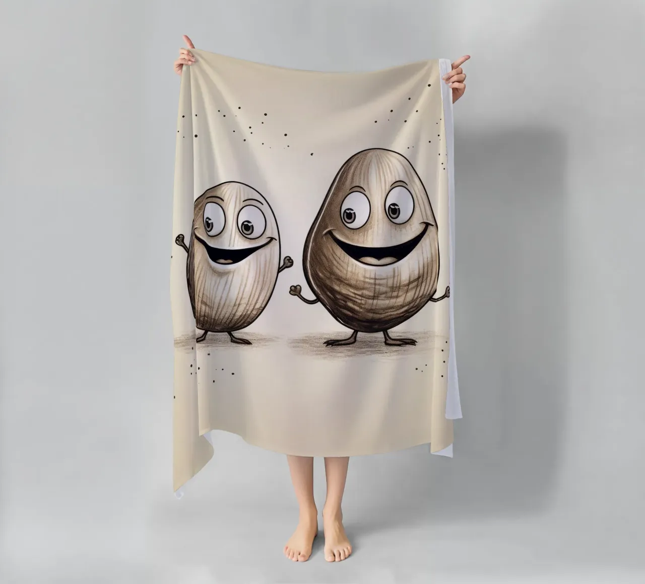 Duo di vongole retrò telo mare da Funny Animals