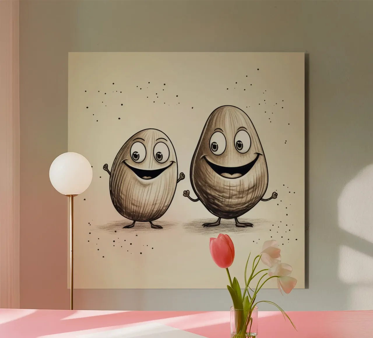 Duo di vongole retrò alluminio dibond da Funny Animals