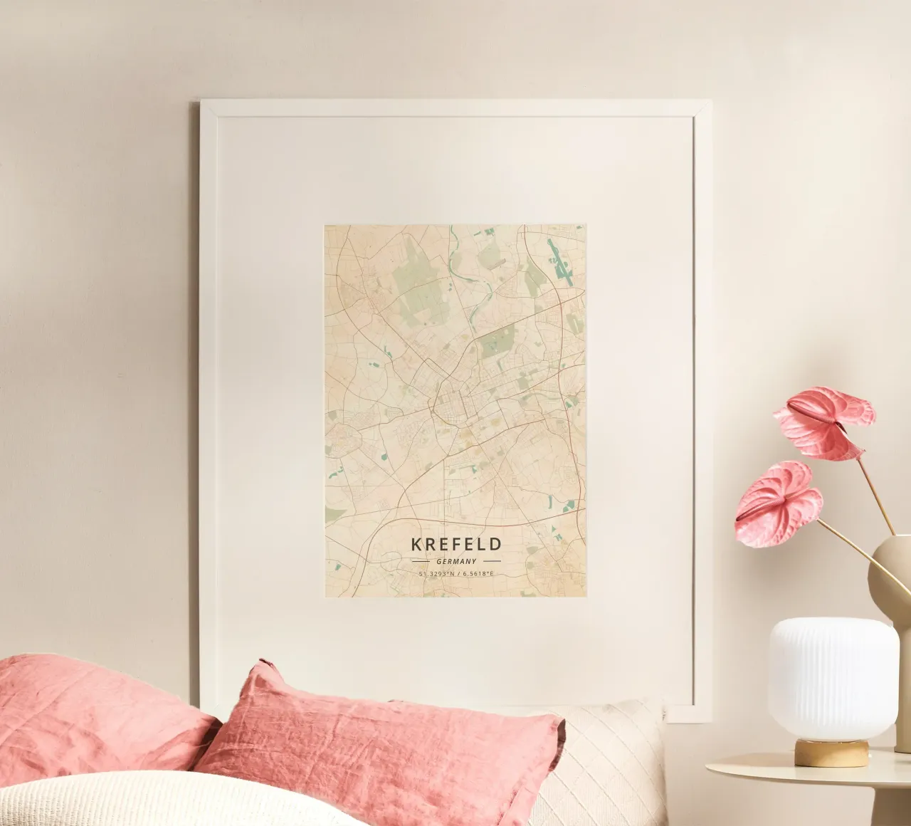 Krefeld Germania poster con telaio in plastica da Christopher Adams