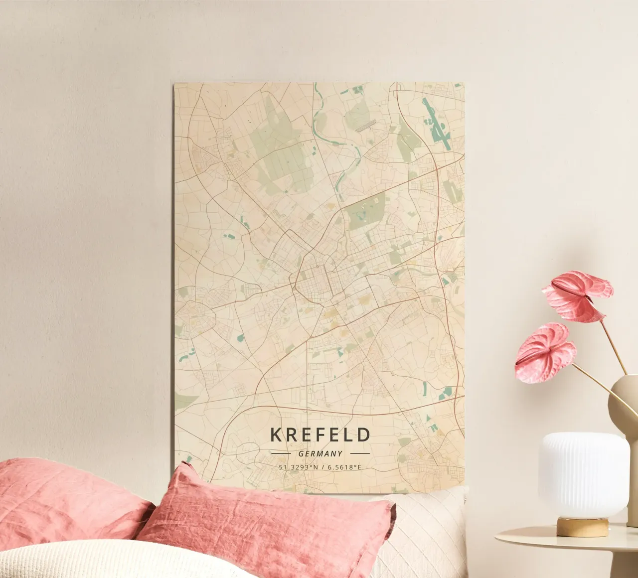 Krefeld Germania poster con telaio in plastica da Christopher Adams