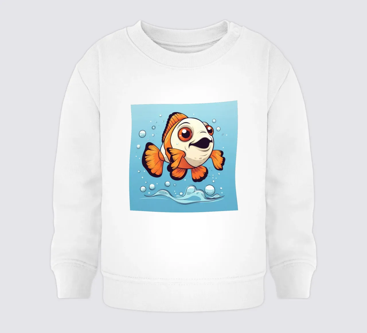 Pesce pagliaccio retrò felpa neonato da Funny Animals