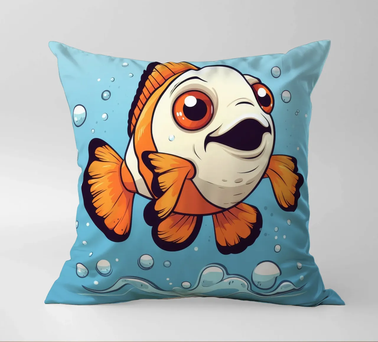 Pesce pagliaccio retrò cuscino da Funny Animals