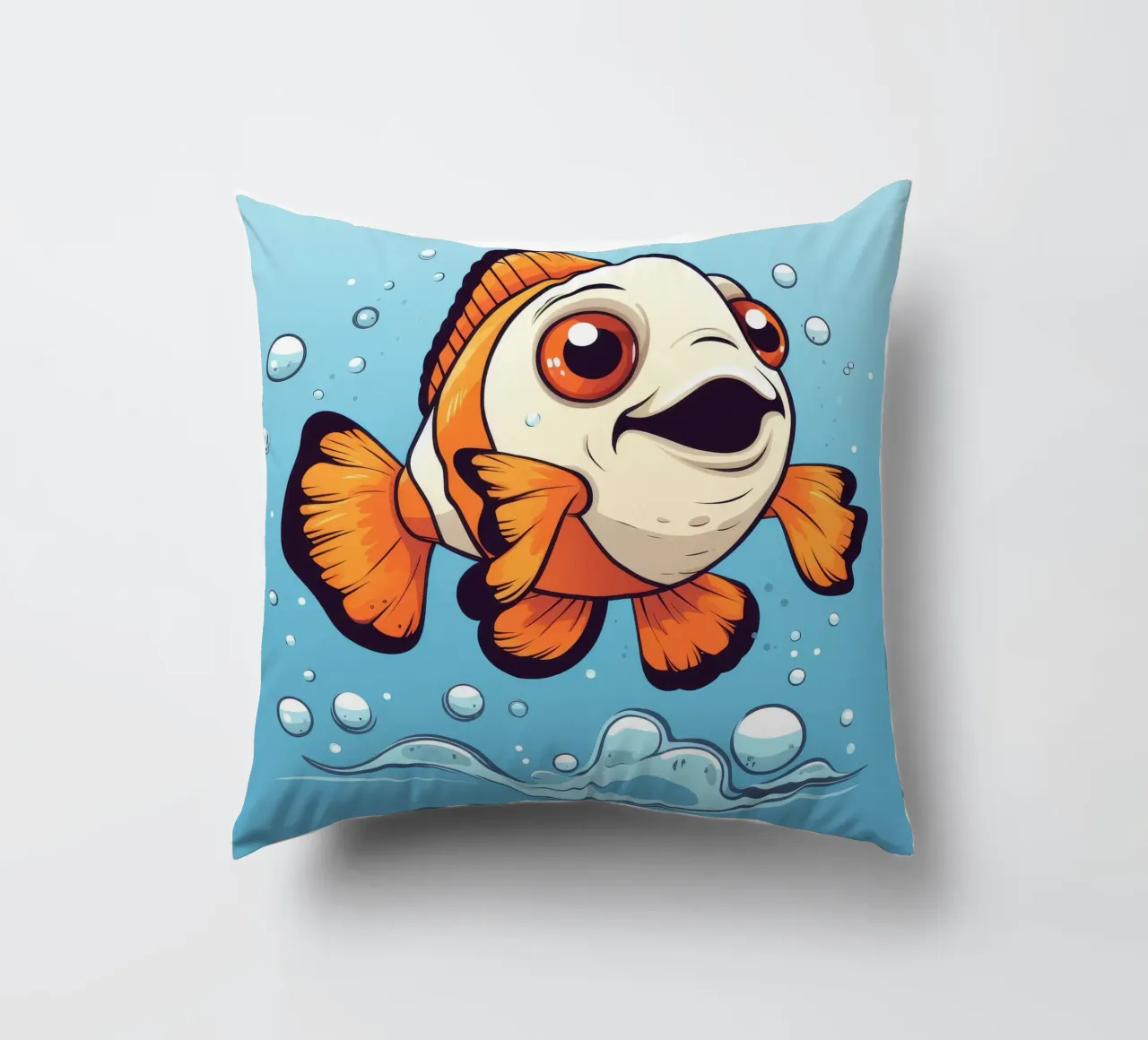 Pesce pagliaccio retrò cuscino da Funny Animals