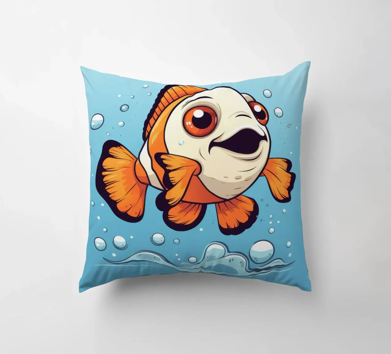 Pesce pagliaccio retrò cuscino da Funny Animals