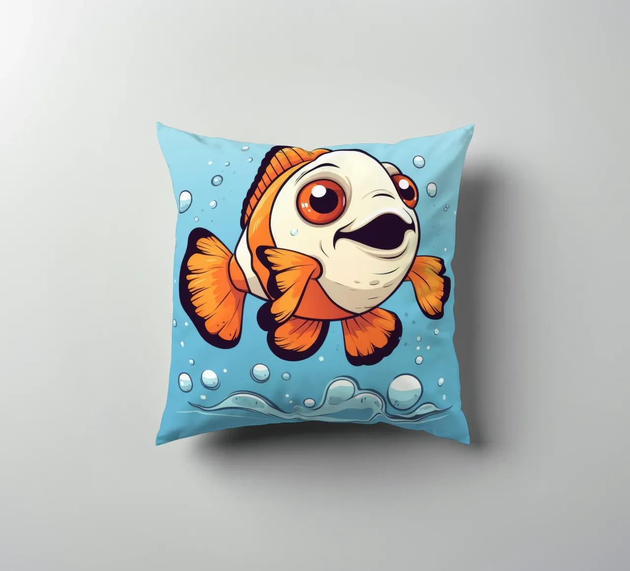 Pesce pagliaccio retrò cuscino da Funny Animals