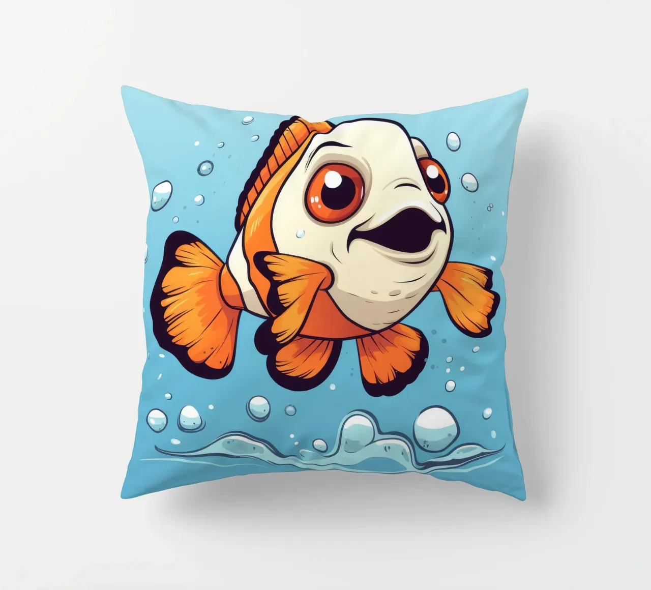 Pesce pagliaccio retrò cuscino da Funny Animals