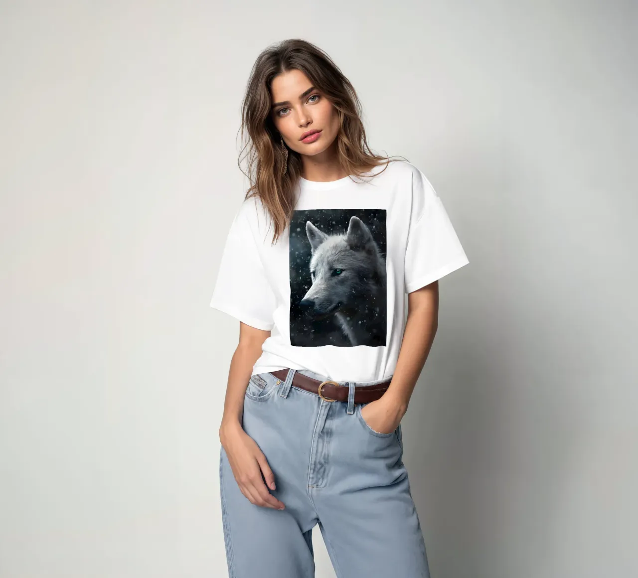 Animale lupo t-shirt da Pierre Walton