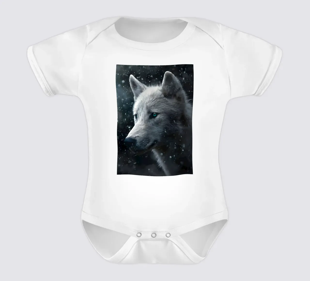 Animale lupo body neonato maniche corte da Pierre Walton