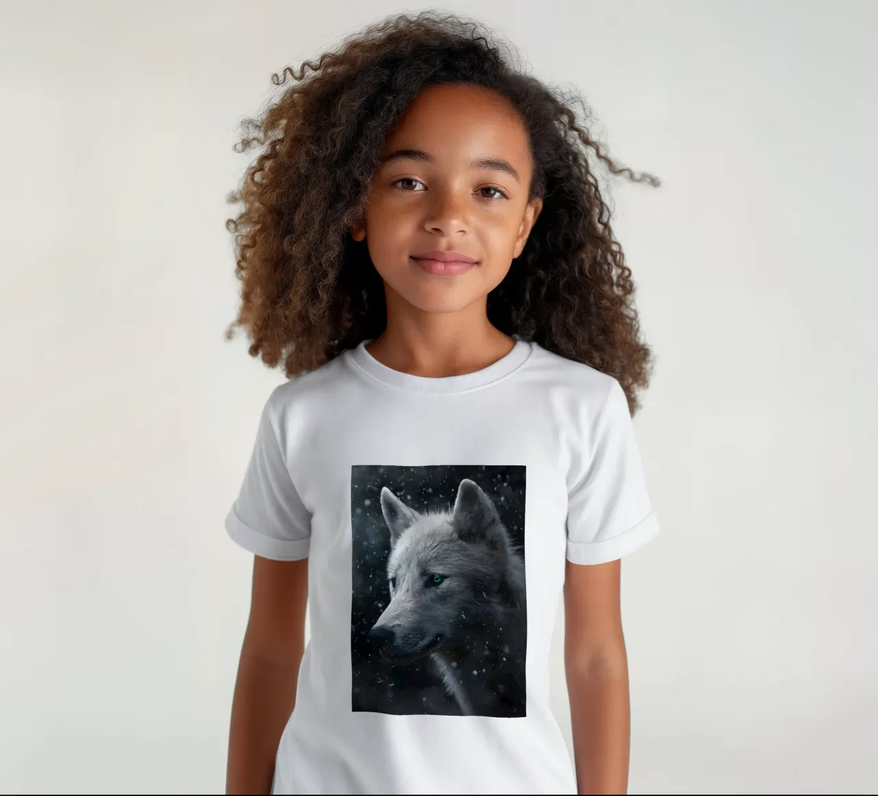 Wolf Tier Kinder T-Shirt von Pierre Walton