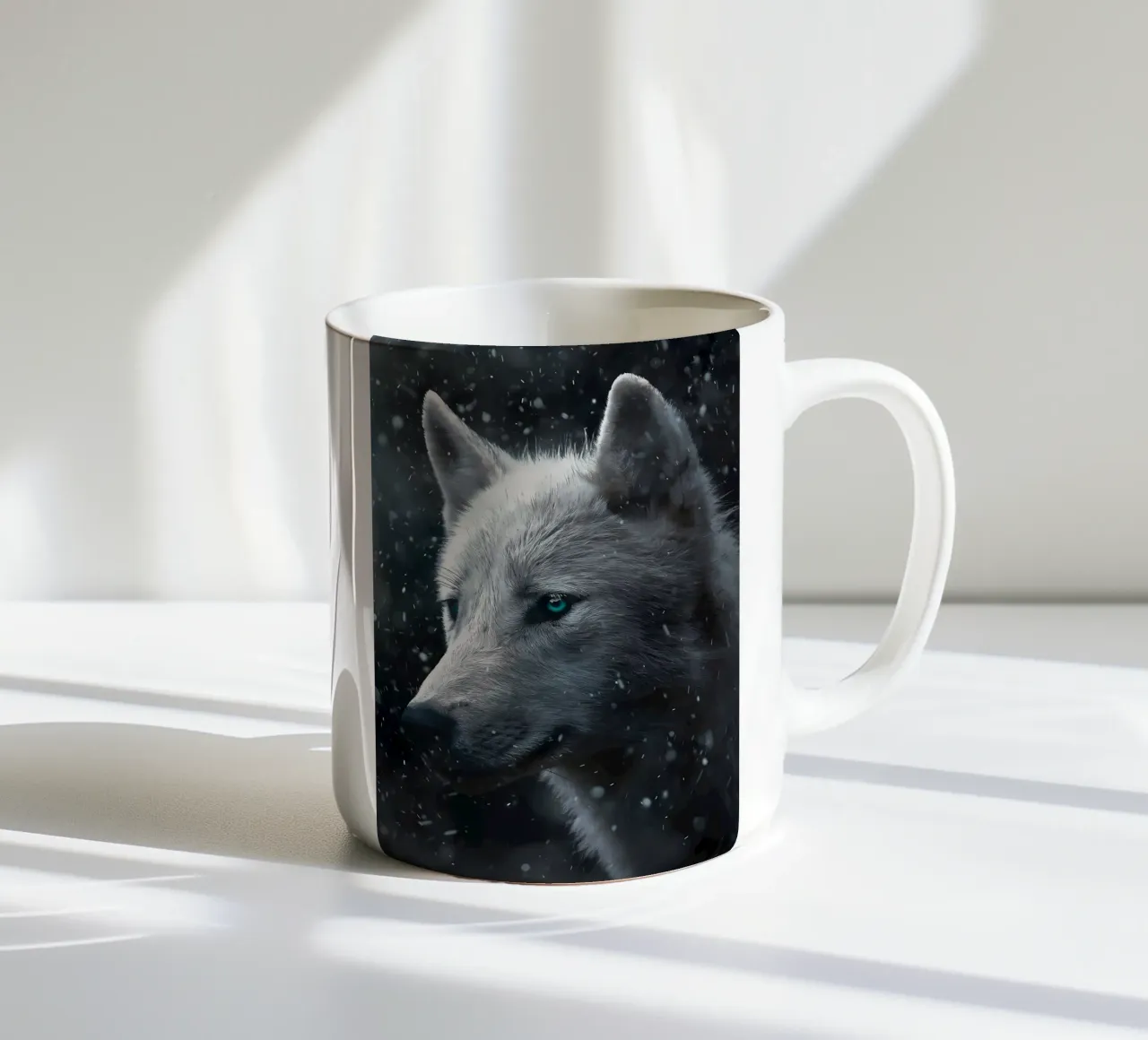Animale lupo tazza in ceramica da Pierre Walton