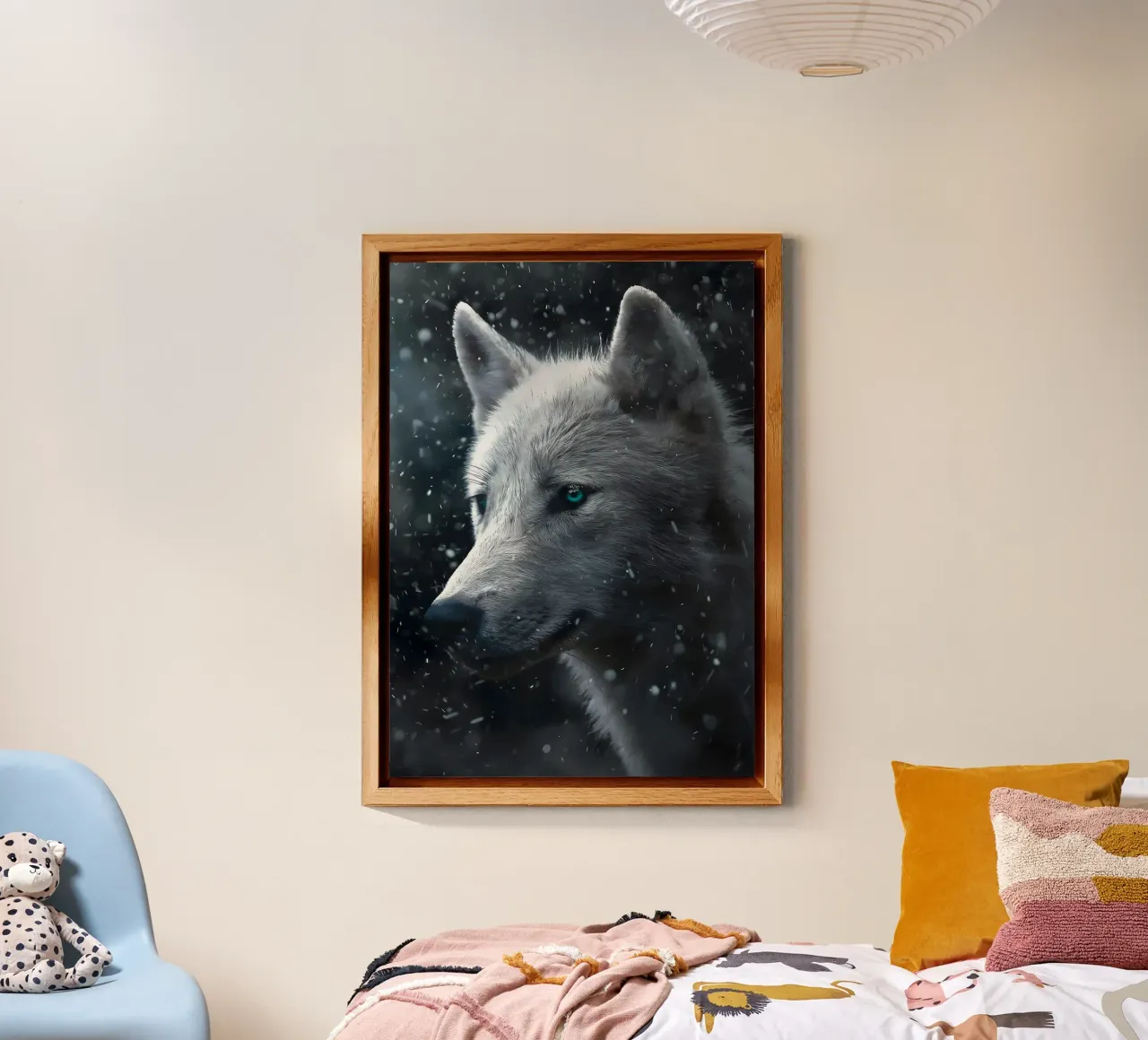 Animale lupo alluminio dibond da Pierre Walton