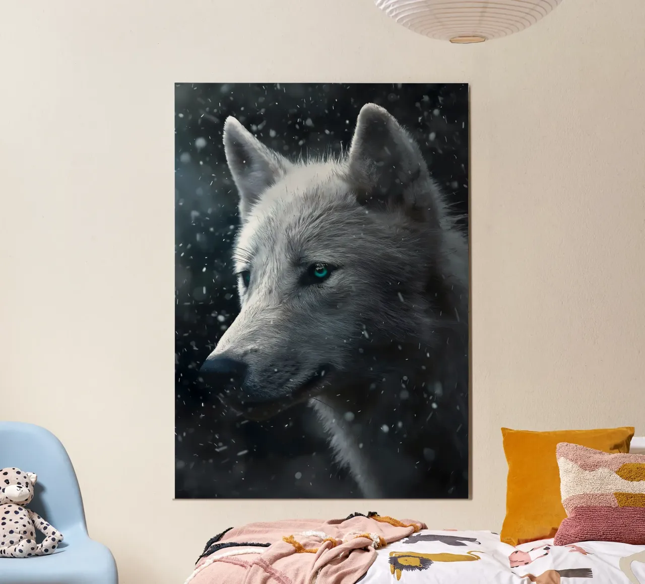 Animale lupo alluminio dibond da Pierre Walton