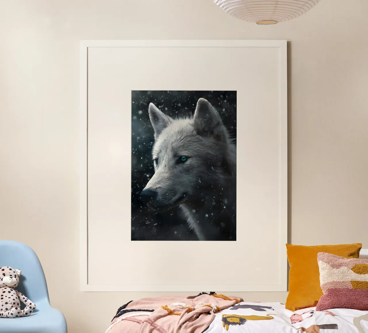 Wolf Dier poster van Pierre Walton