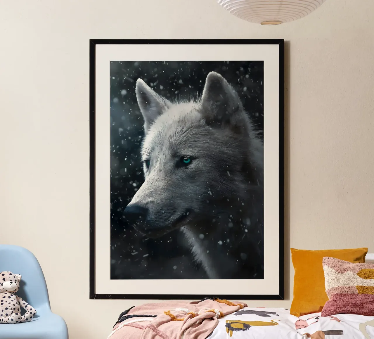 Wolf Dier poster van Pierre Walton