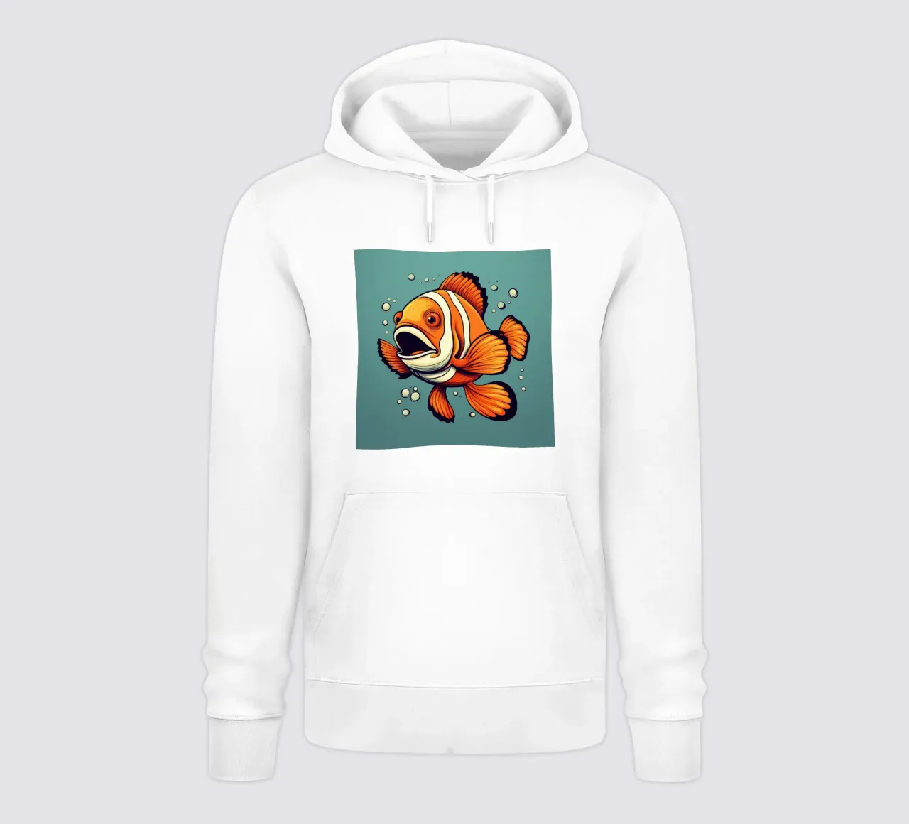 Pesce pagliaccio retrò felpa con cappuccio da Funny Animals