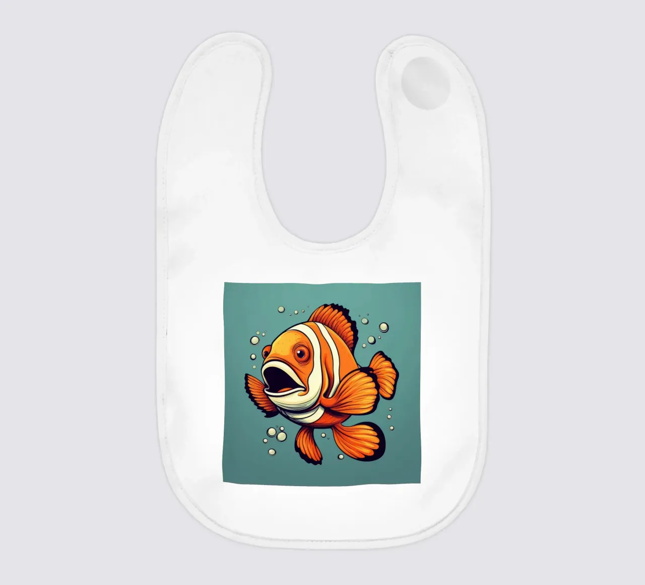 Pesce pagliaccio retrò bavaglino da Funny Animals