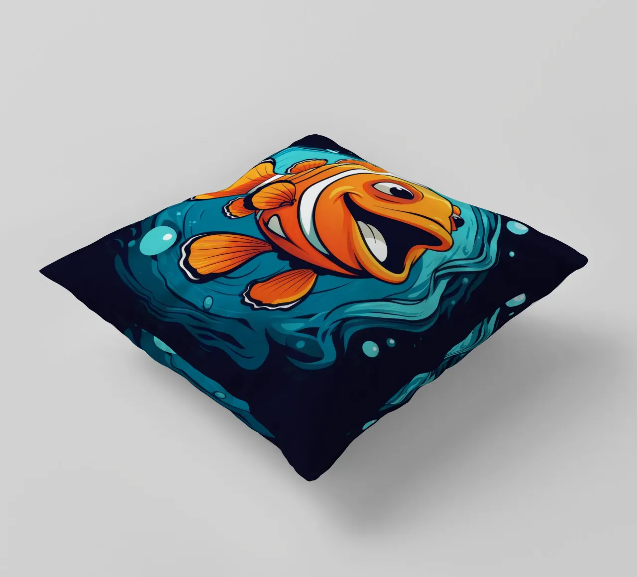 Pesce pagliaccio retrò cuscino da Funny Animals