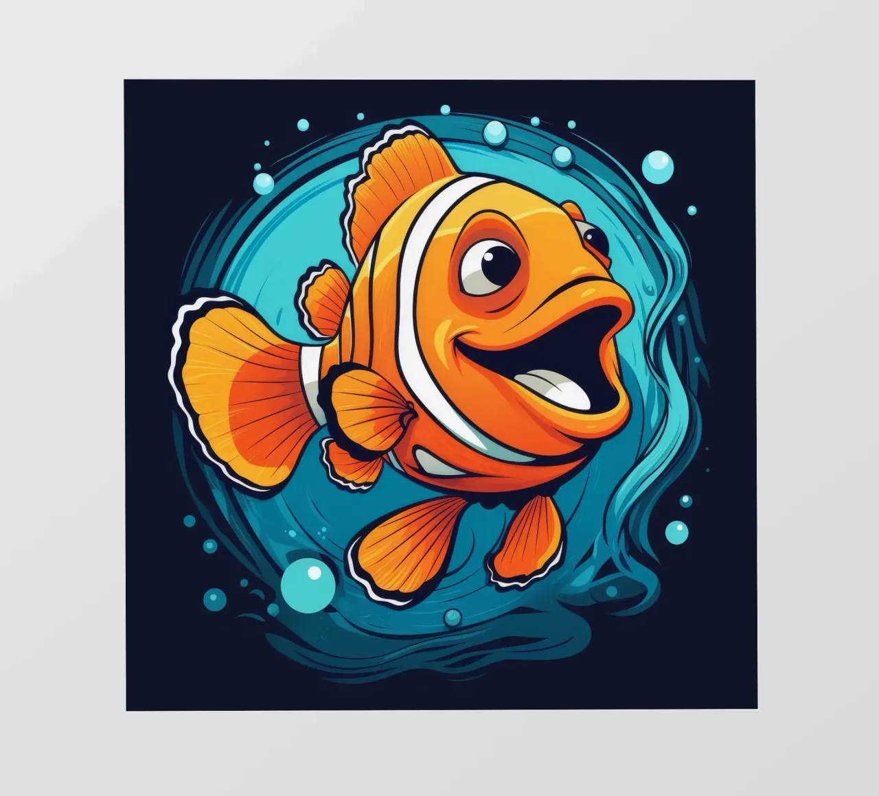 Pesce pagliaccio retrò telo in pvc da Funny Animals