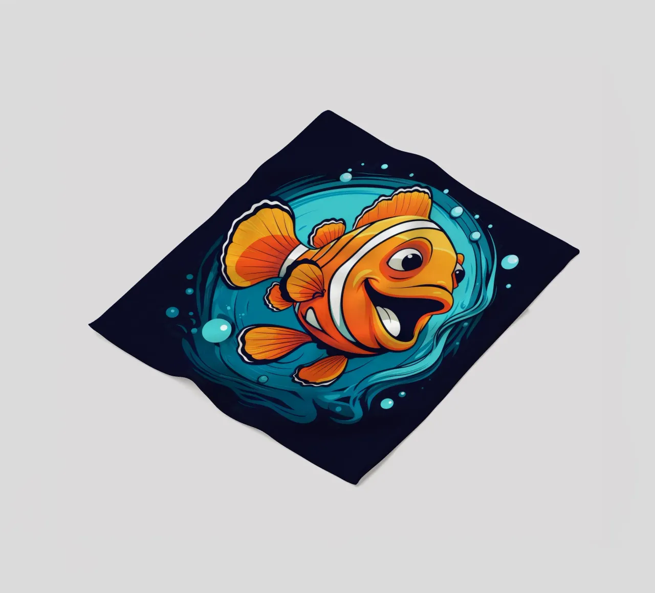 Pesce pagliaccio retrò coperta in pile da Funny Animals