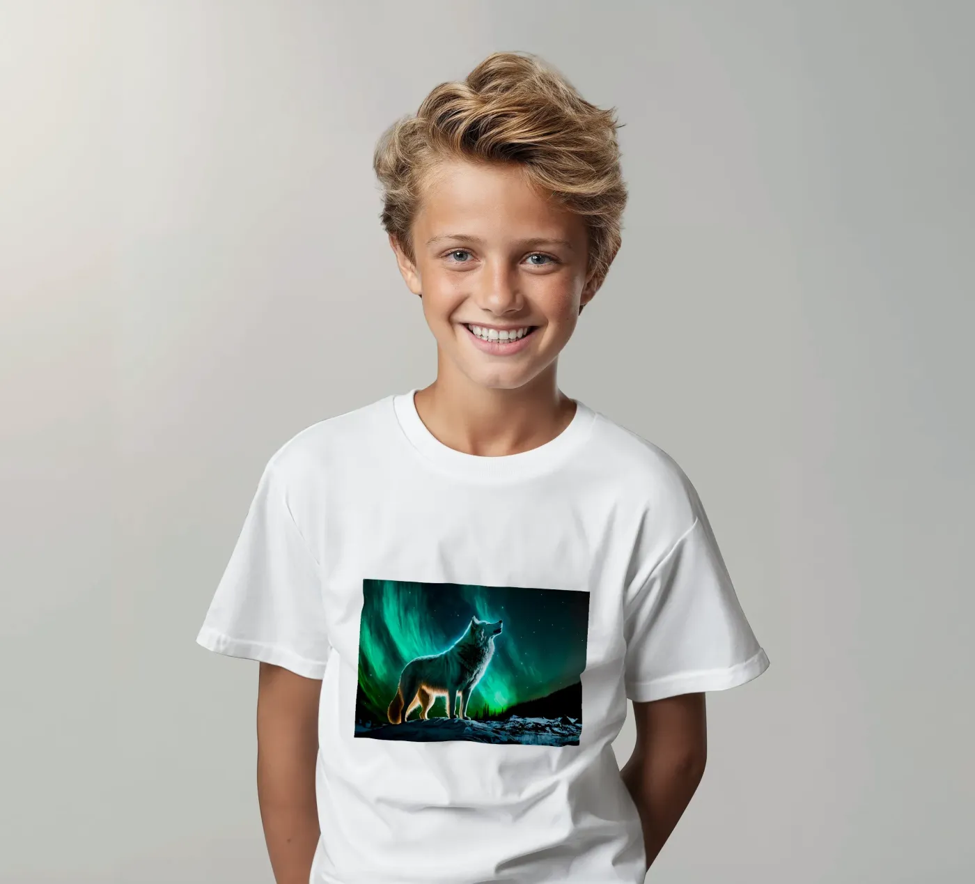 Wolf Dier kinder t-shirt van Pierre Walton