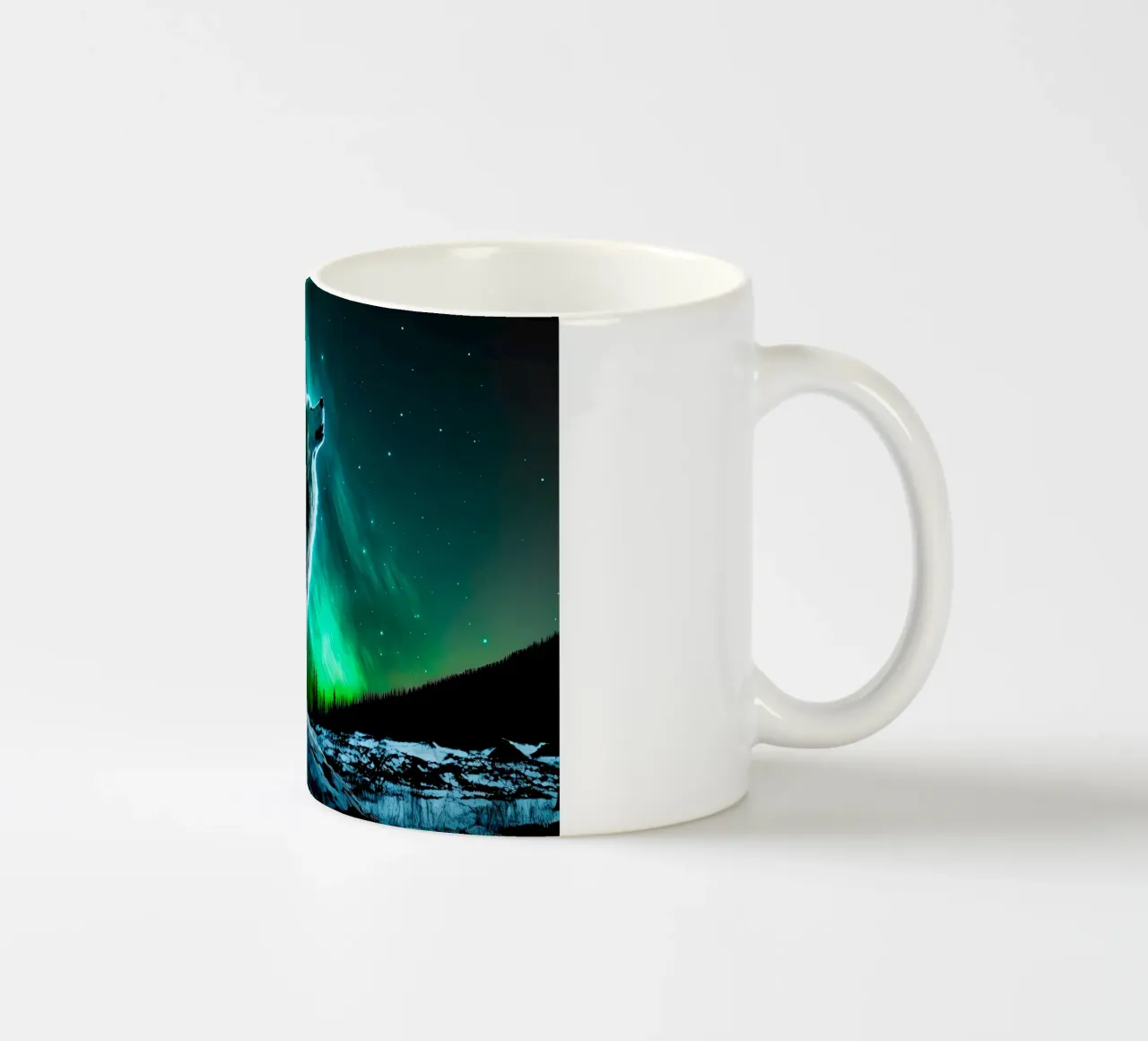 Animale lupo tazza in ceramica da Pierre Walton