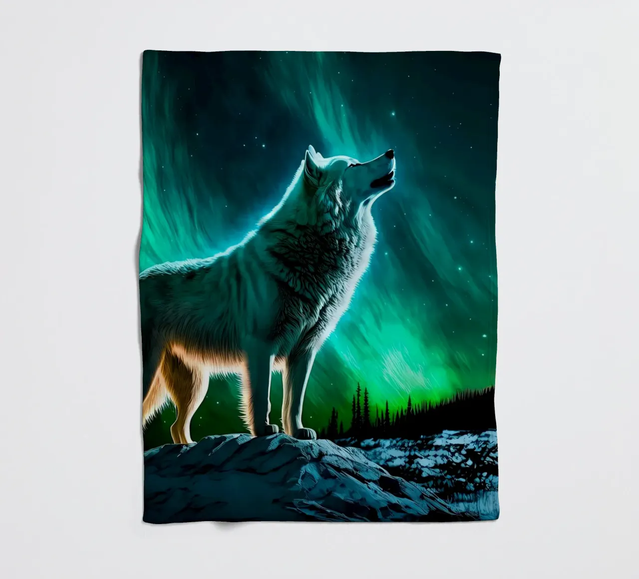 Animale lupo coperta in pile da Pierre Walton