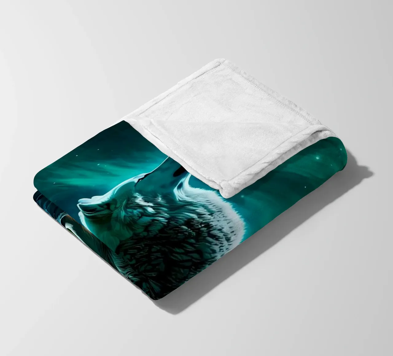 Animale lupo coperta in pile da Pierre Walton