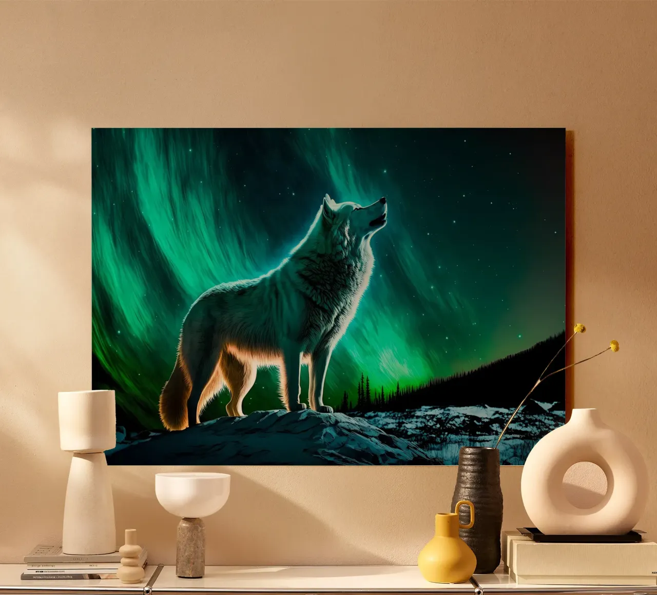 Animale lupo plexiglass da Pierre Walton