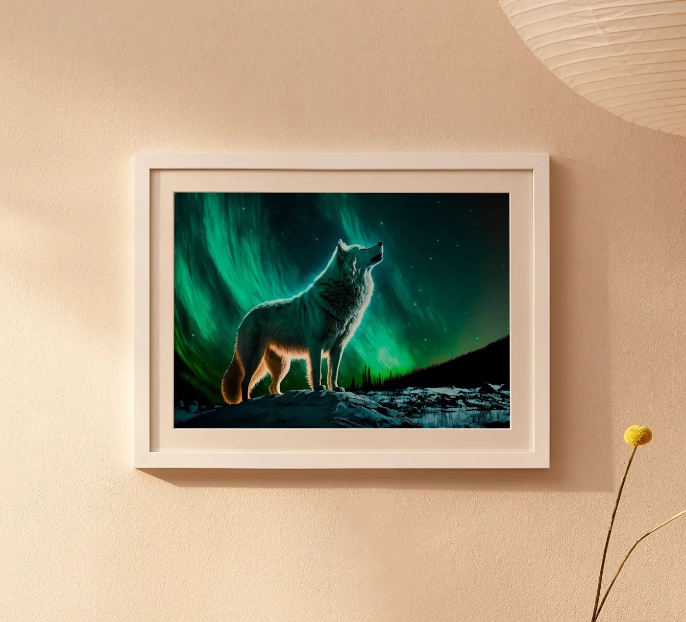 Wolf Tier Poster von Pierre Walton