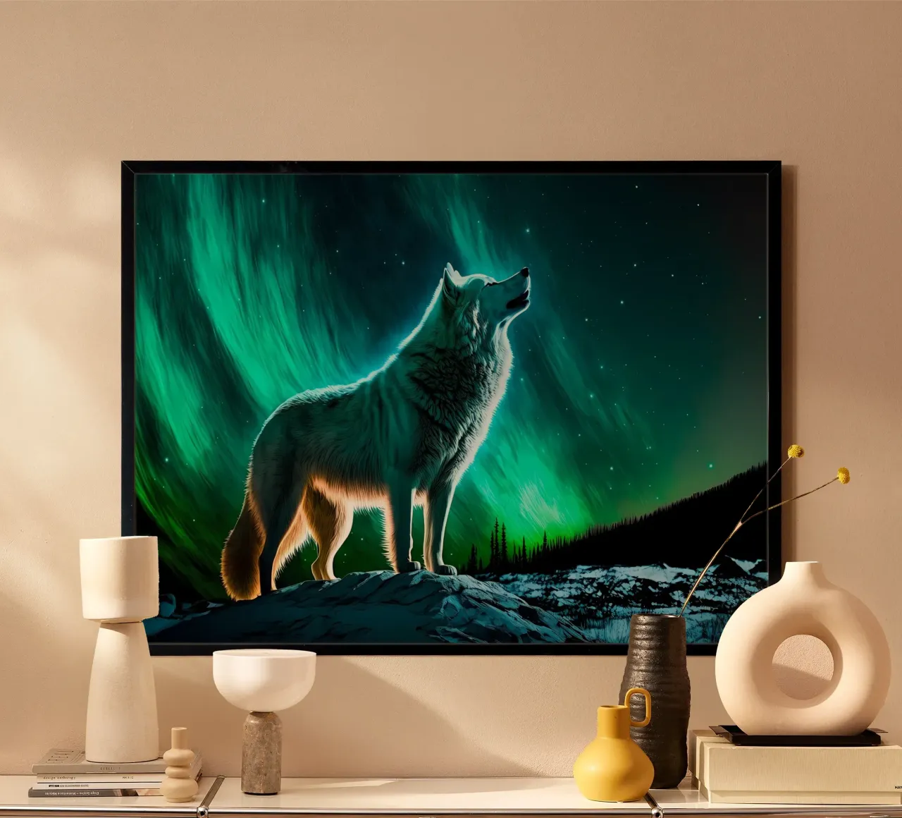 Wolf Dier poster van Pierre Walton