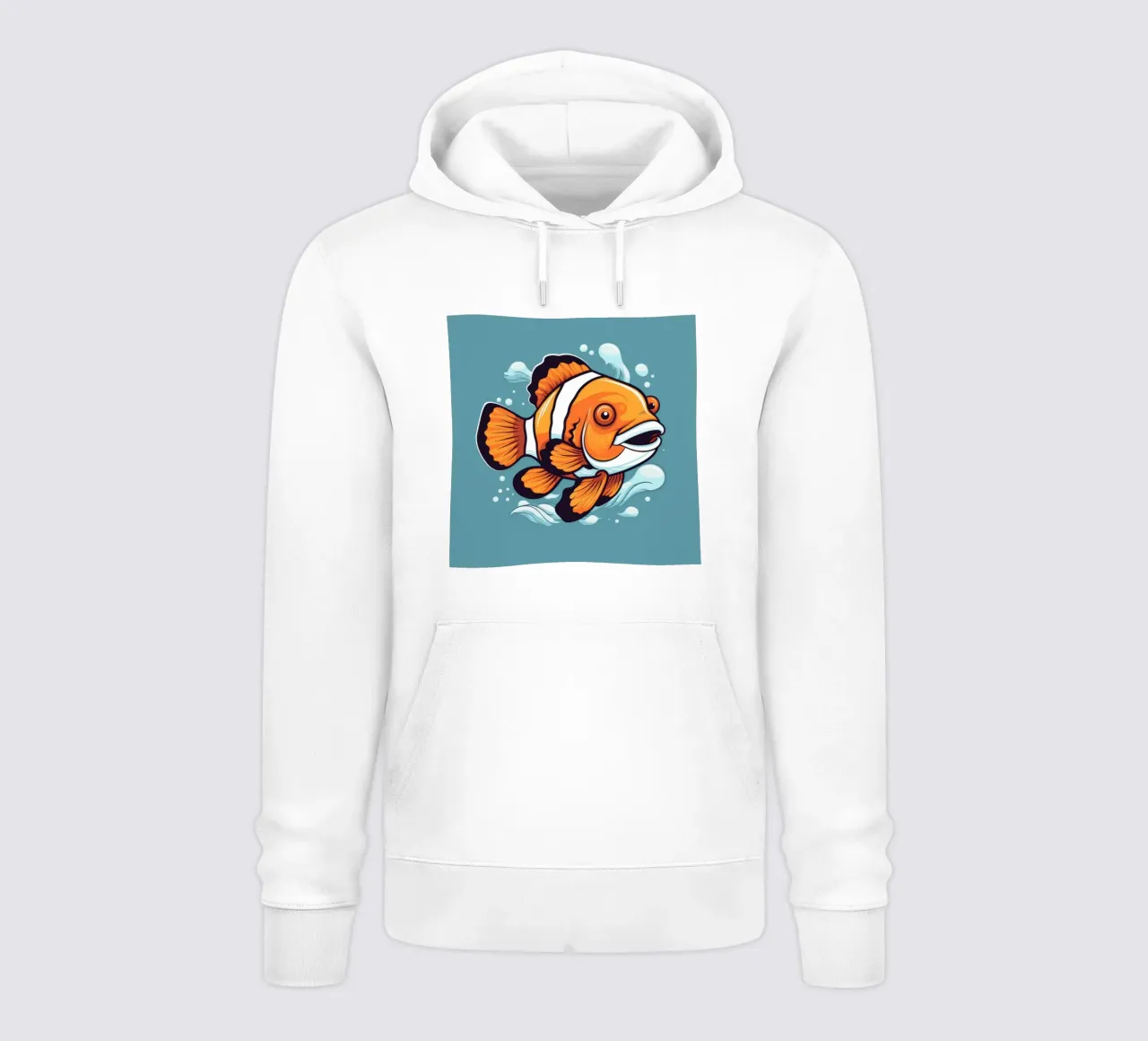 Pesce pagliaccio retrò felpa con cappuccio da Funny Animals