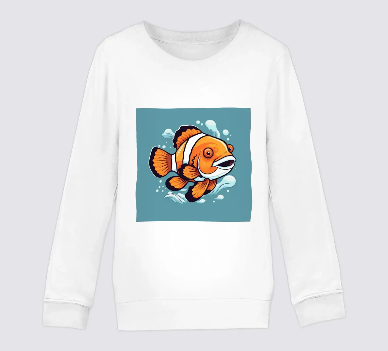 Retro Clownfish kids sweatshirt by Funny Animals