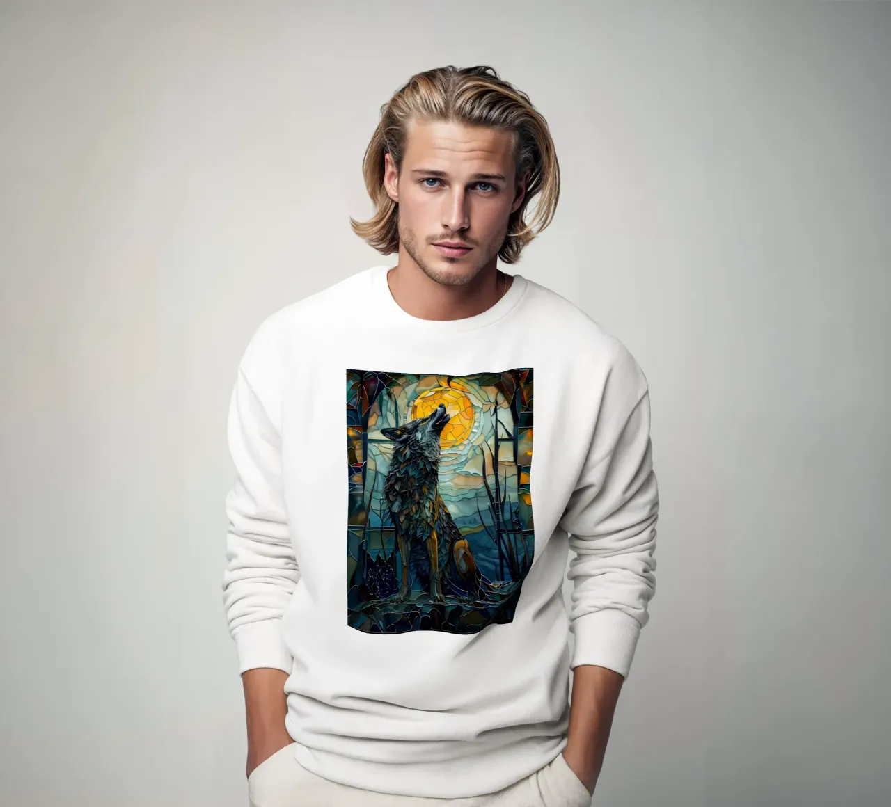 Animale lupo felpa da Pierre Walton