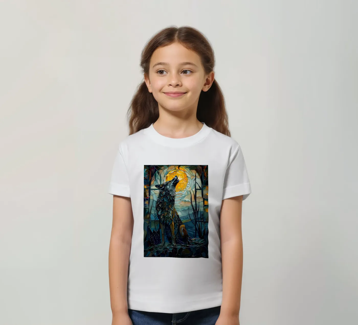 Wolf Dier kinder t-shirt van Pierre Walton